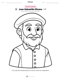 Aperçu de la feuille de travail imprimable Juan Sebastián Elcano