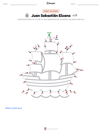 Juan Sebastián Elcano druckbare Arbeitsblatt Vorschau