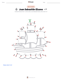 Juan Sebastián Elcano printable worksheet preview
