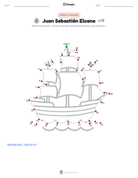 Aperçu de la feuille de travail imprimable Juan Sebastián Elcano