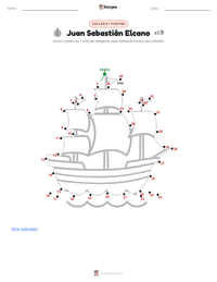 Anteprima della scheda stampabile di Juan Sebastián Elcano
