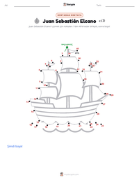 Juan Sebastián Elcano yazdırılabilir çalışma sayfası önizlemesi