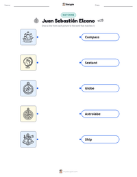 Juan Sebastián Elcano printable worksheet preview