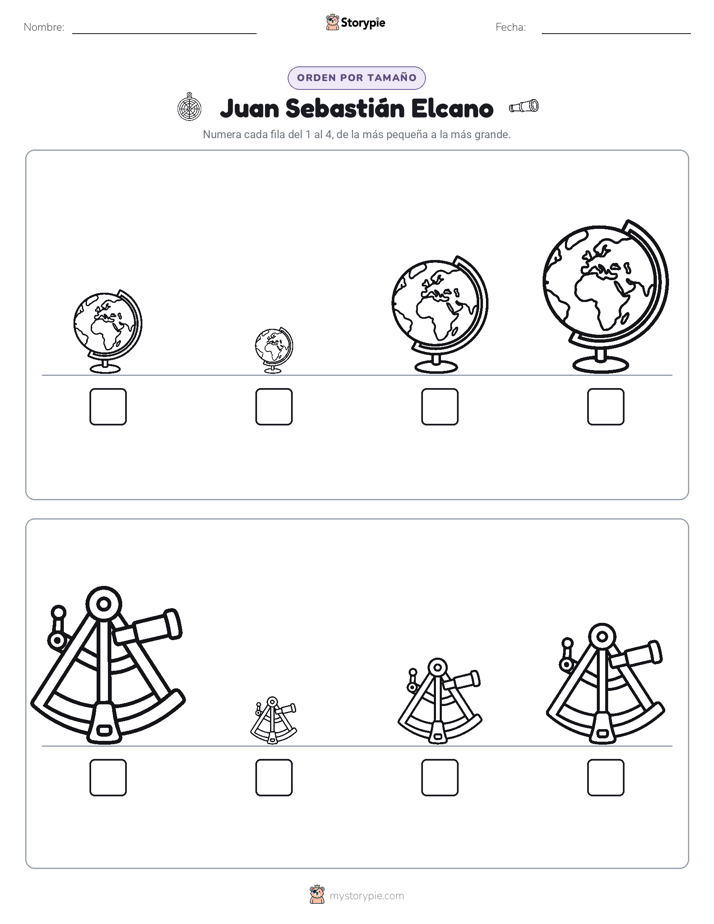 Orden de Tamaños