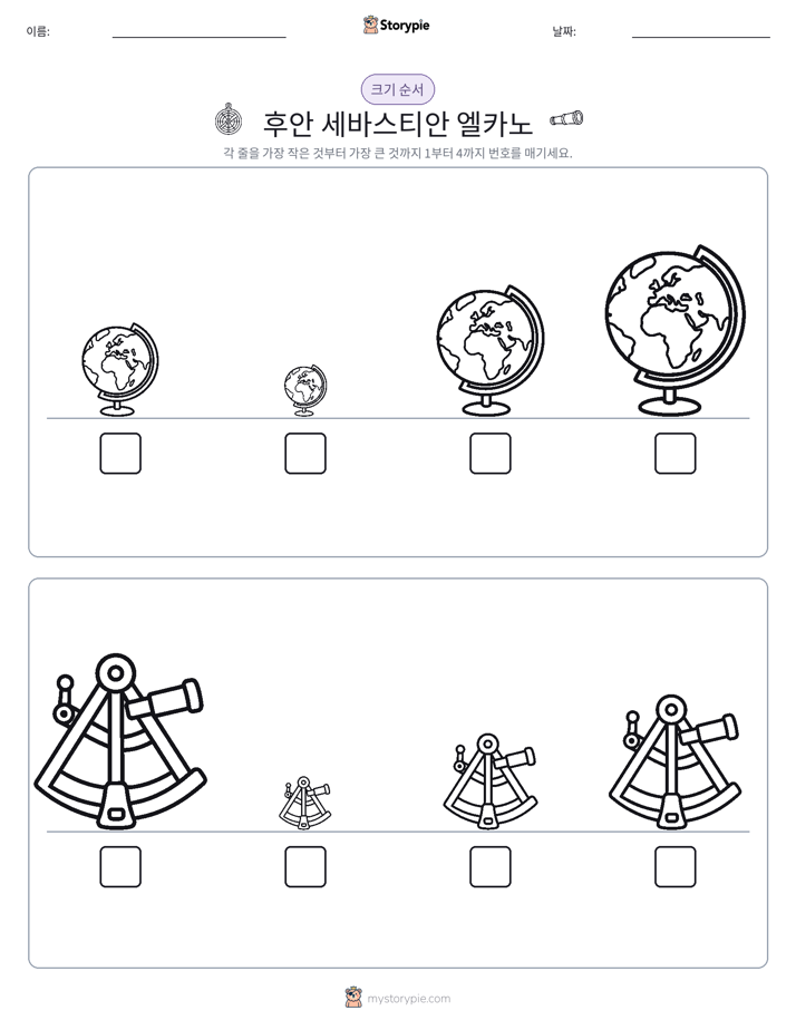 크기 순서