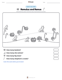 Romulus and Remus printable worksheet preview