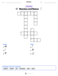 Romulus and Remus printable worksheet preview