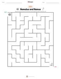 Romulus and Remus printable worksheet preview