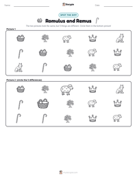Romulus and Remus printable worksheet preview