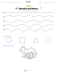 Romulus and Remus printable worksheet preview