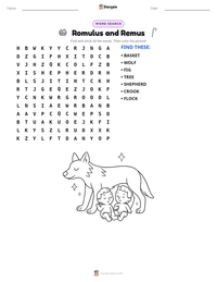 Romulus and Remus printable worksheet preview