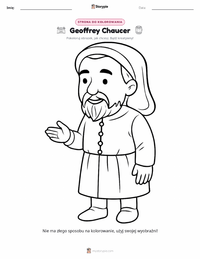 Strona do kolorowania Geoffrey Chaucer dla dzieci