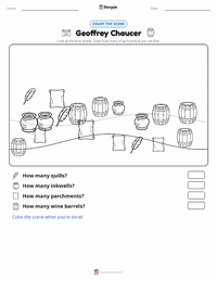 Geoffrey Chaucer printable worksheet preview