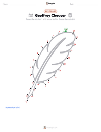 Geoffrey Chaucer printable worksheet preview