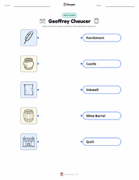 Geoffrey Chaucer printable worksheet for kids