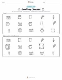 Geoffrey Chaucer printable worksheet preview