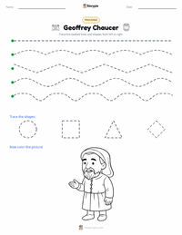 Geoffrey Chaucer printable worksheet preview