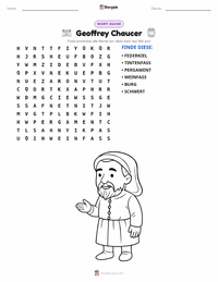 Geoffrey Chaucer druckbare Arbeitsblatt Vorschau