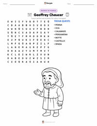 Anteprima della scheda stampabile di Geoffrey Chaucer