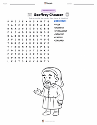 Geoffrey Chaucer afdrukbare werkblad voorbeeld