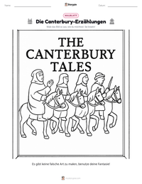 Die Canterbury-Erzählungen druckbare Arbeitsblatt Vorschau