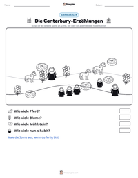 Die Canterbury-Erzählungen druckbare Arbeitsblatt Vorschau