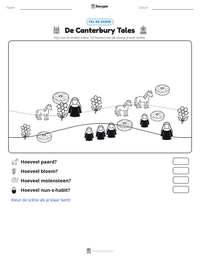 De Canterbury Tales afdrukbare werkblad voorbeeld