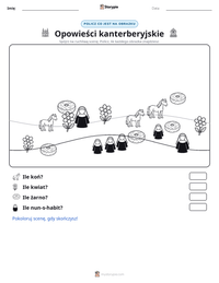Podgląd drukowalnego arkusza ćwiczeń Opowieści kanterberyjskie