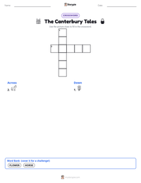 The Canterbury Tales printable worksheet preview
