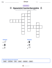 Podgląd drukowalnego arkusza ćwiczeń Opowieści kanterberyjskie