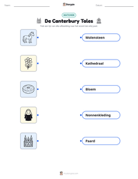 De Canterbury Tales afdrukbare werkblad voorbeeld