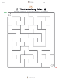 The Canterbury Tales printable worksheet preview