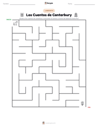 Vista previa de la hoja de trabajo imprimible de Los Cuentos de Canterbury