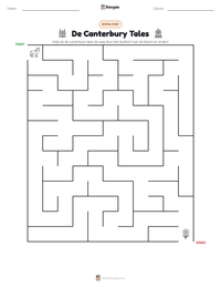 De Canterbury Tales afdrukbare werkblad voorbeeld