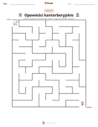 Podgląd drukowalnego arkusza ćwiczeń Opowieści kanterberyjskie
