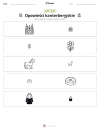 Podgląd drukowalnego arkusza ćwiczeń Opowieści kanterberyjskie