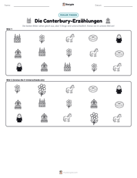 Die Canterbury-Erzählungen druckbare Arbeitsblatt Vorschau