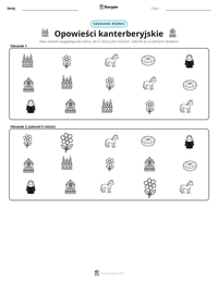 Podgląd drukowalnego arkusza ćwiczeń Opowieści kanterberyjskie