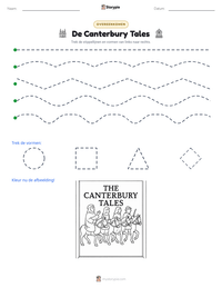De Canterbury Tales afdrukbare werkblad voorbeeld