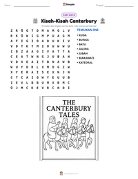 Prabaca lembar kerja cetak Kisah-Kisah Canterbury