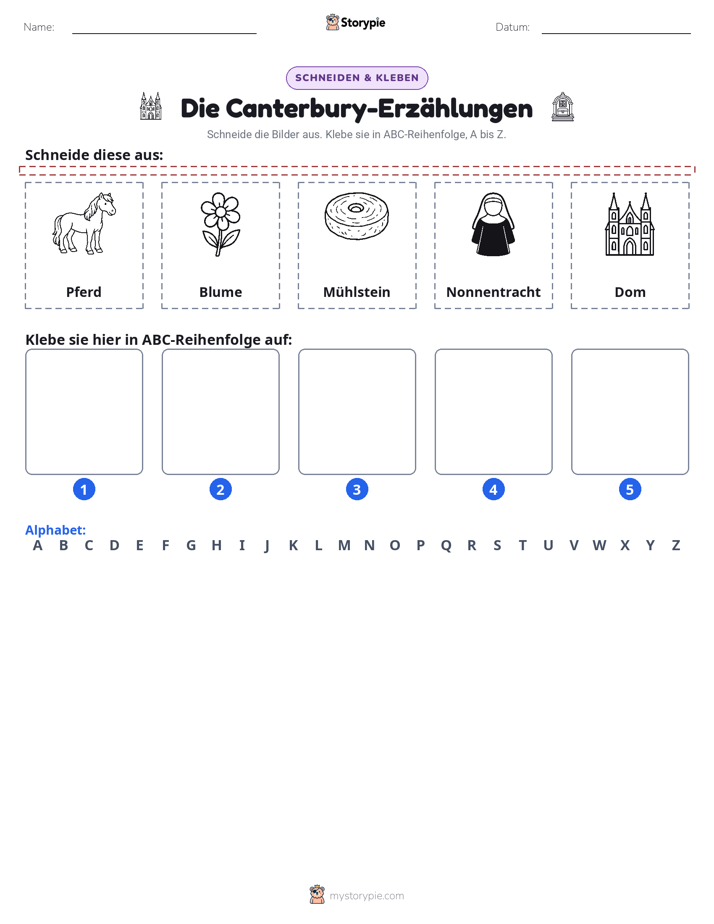 Schneiden & Einfügen Alphabet