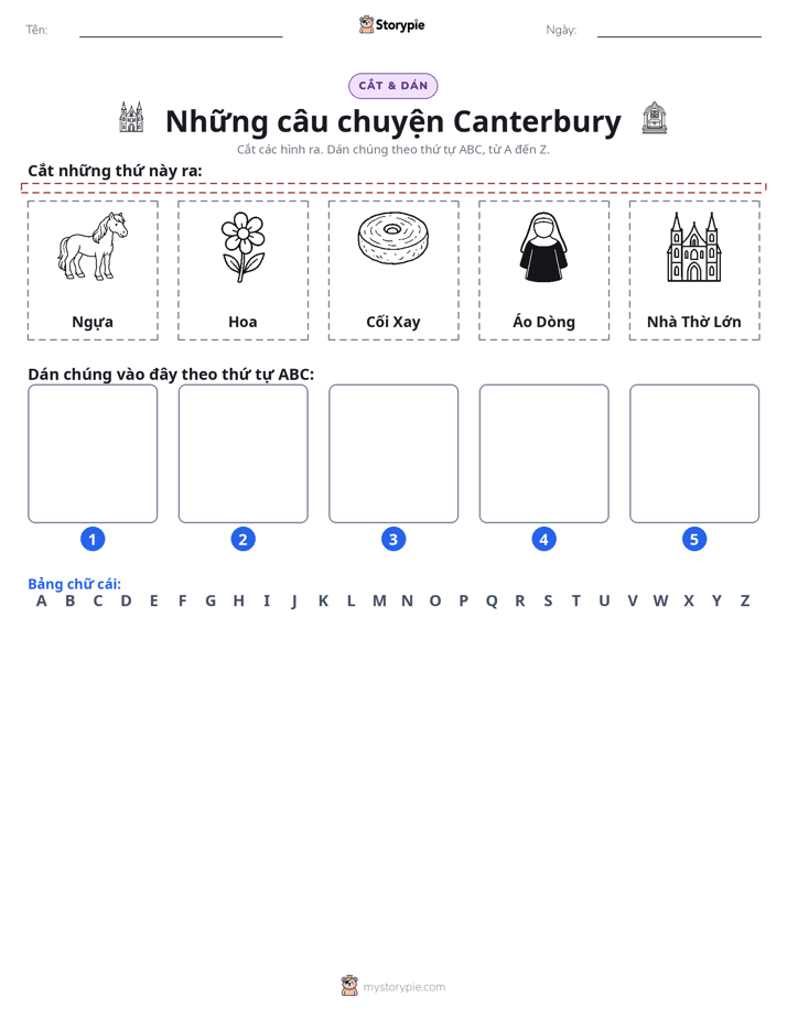 Cắt & Dán Chữ Cái