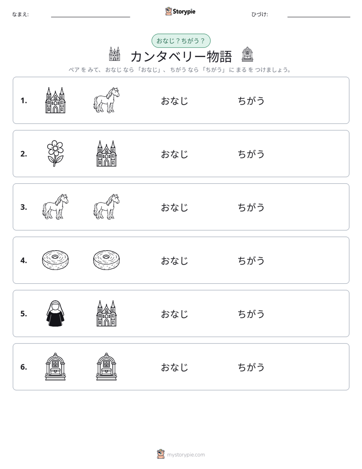同じか違うか