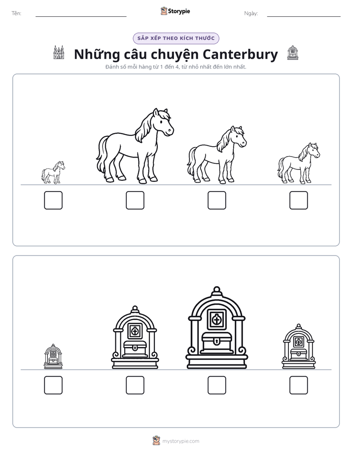 Thứ Tự Kích Thước