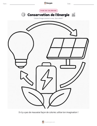 Aperçu de la feuille de travail imprimable Conservation de l'énergie