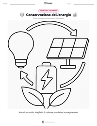 Anteprima della scheda stampabile di Conservazione dell'energia