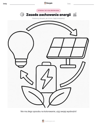 Podgląd drukowalnego arkusza ćwiczeń Zasada zachowania energii
