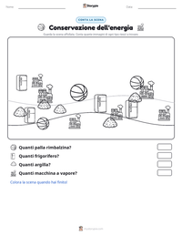 Anteprima della scheda stampabile di Conservazione dell'energia