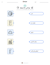 توانائی کا تحفظ پرنٹ کرنے کے قابل ورکشیٹ کا پیش نظارہ