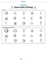 Conservation of Energy printable worksheet preview